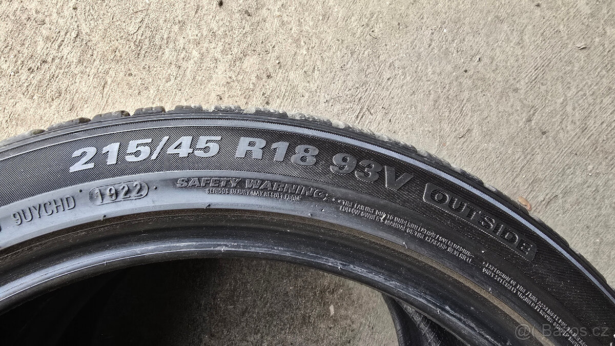215/45/18 2x zimní pneu Kumho - 4