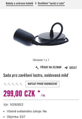 Závěsné svítidlo (lustr s kovovým tubusem) černé - 4