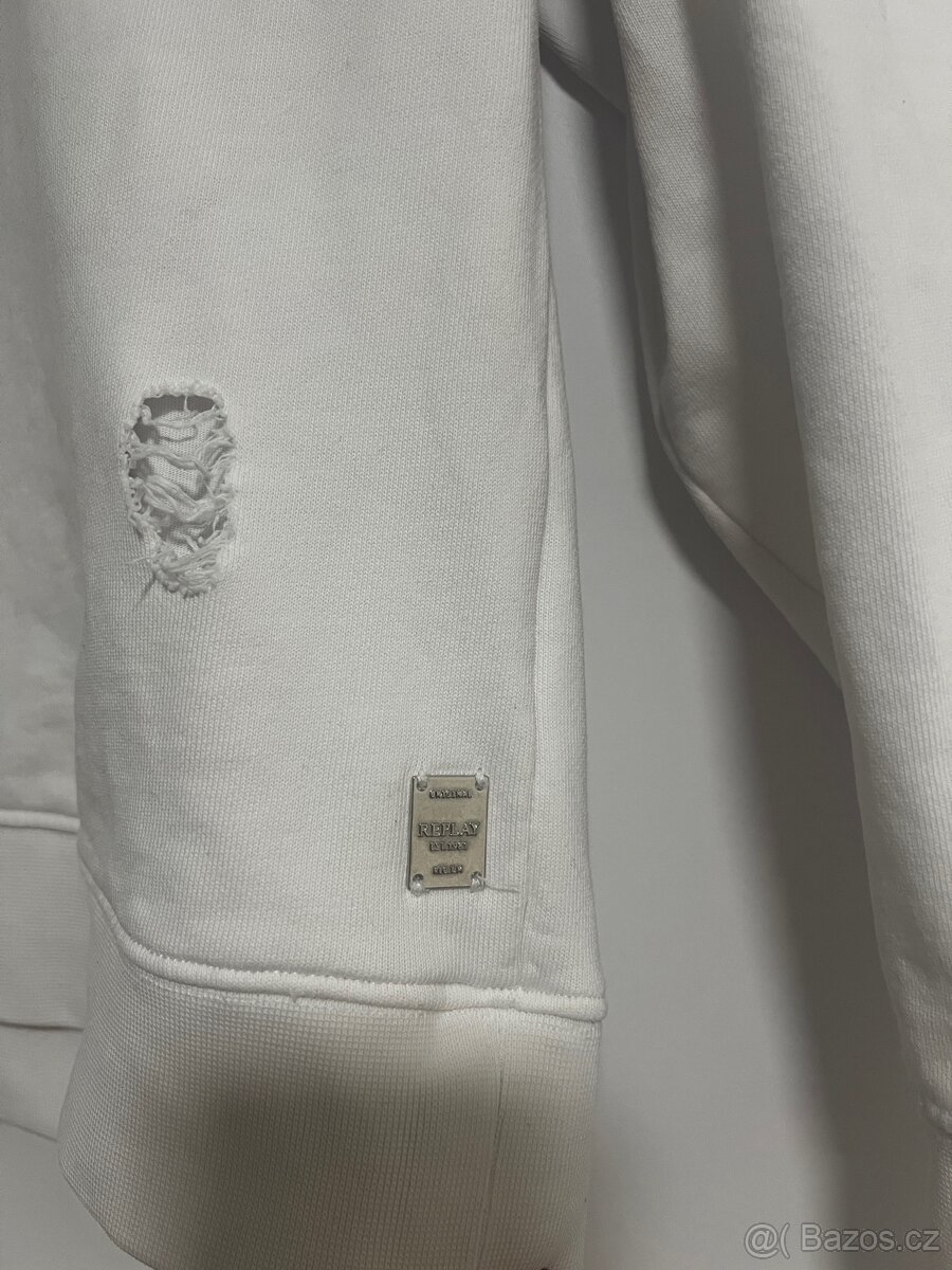 Bílá mikina Replay - 4