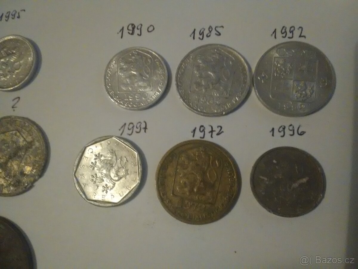 Prodám mínce ČSSR,ČSFR ,ČR - 4