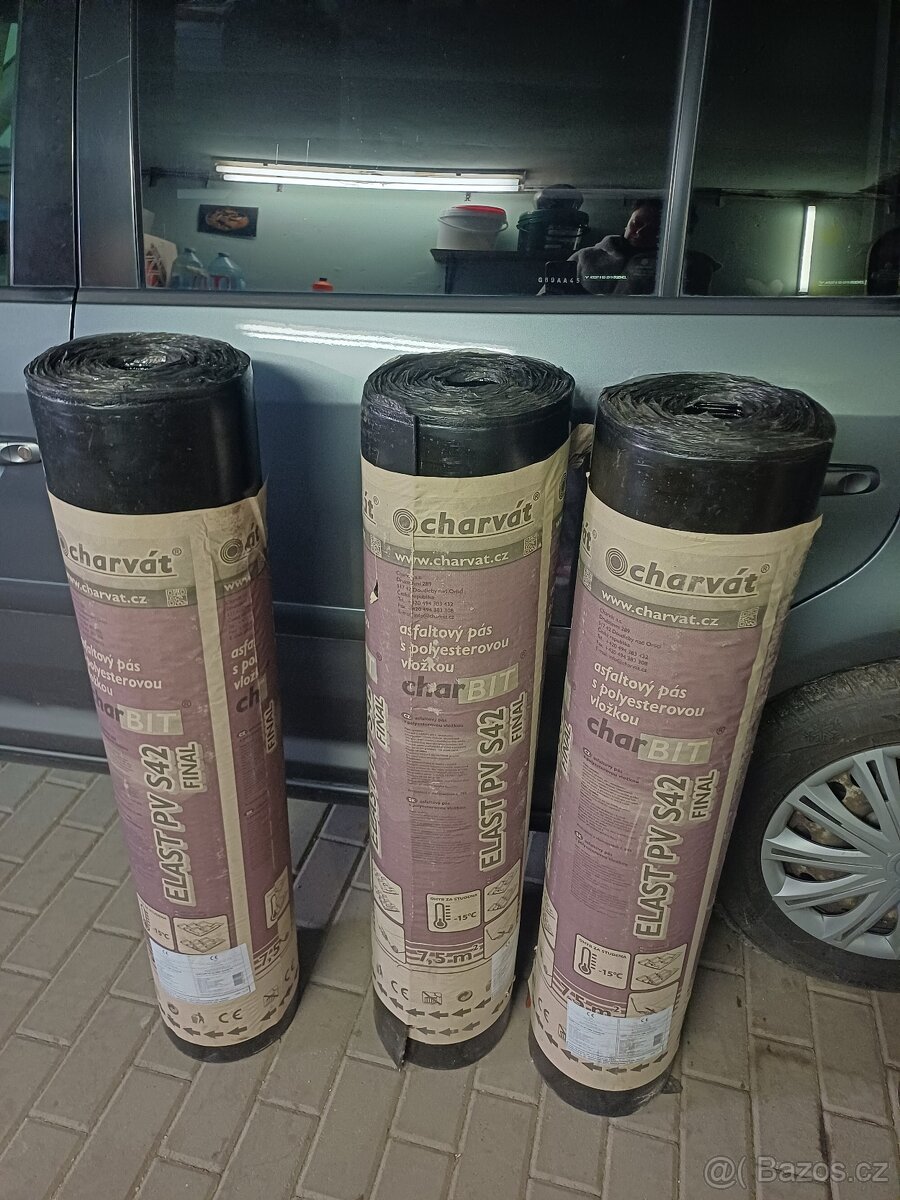 Asfaltový pás 3x 7,5 m2 ( nový ) - 4