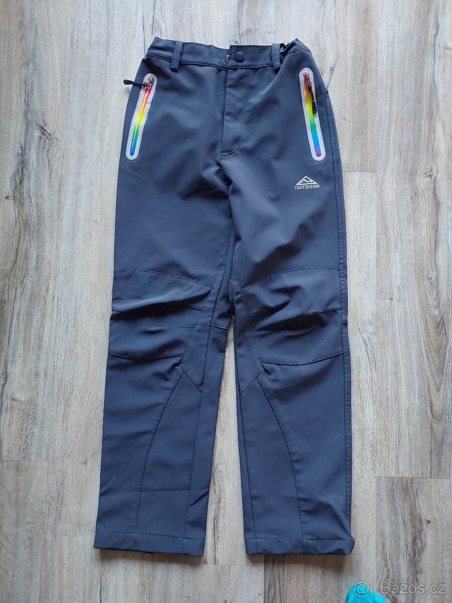 Softshellové kalhoty + tenké, vel. 140/146 - 4