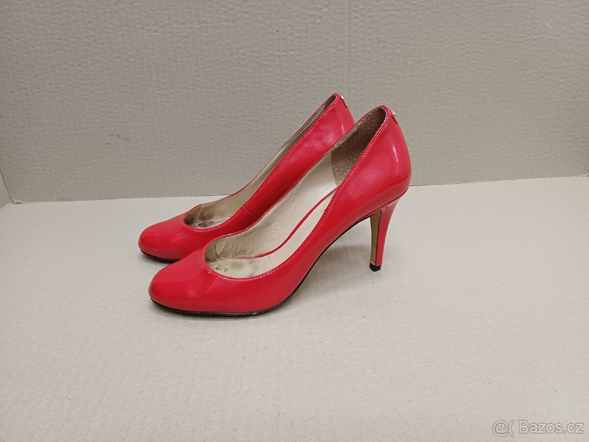 Červené lesklé lodičky vel.36 - 4