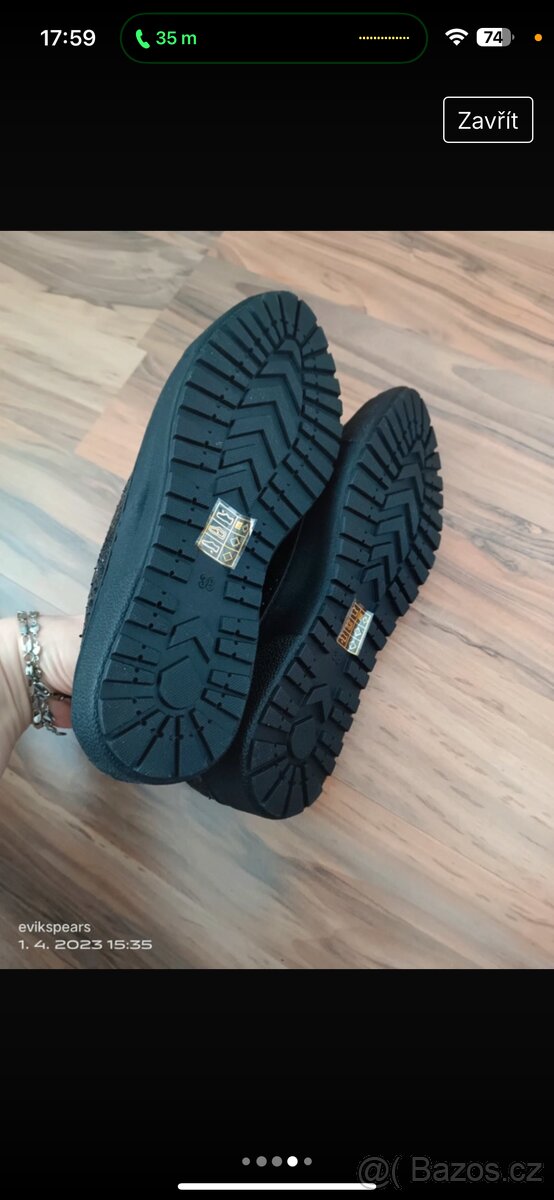 Mokasiny popbotky cerne desun 38 nove - 4