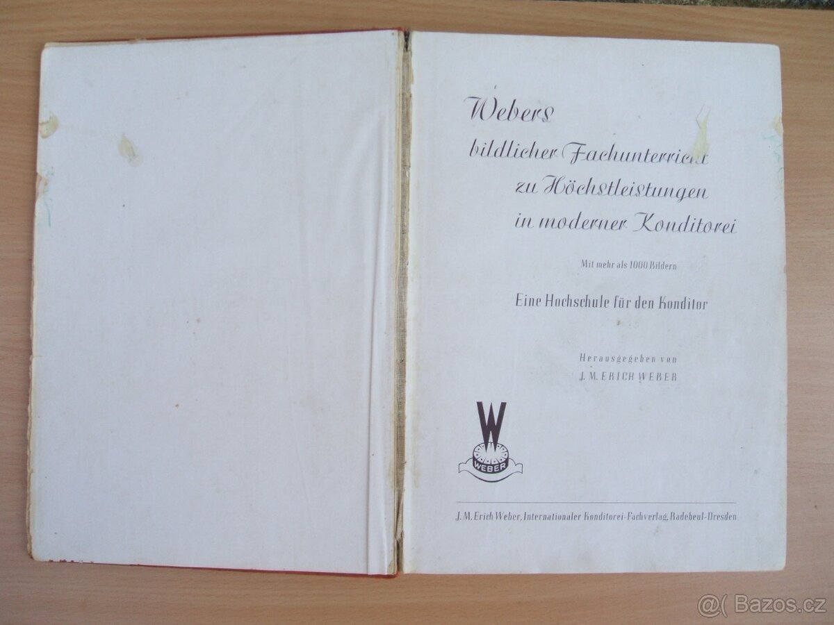 Weberova vysoká cukrářská škola-unikátní německá kniha - 4