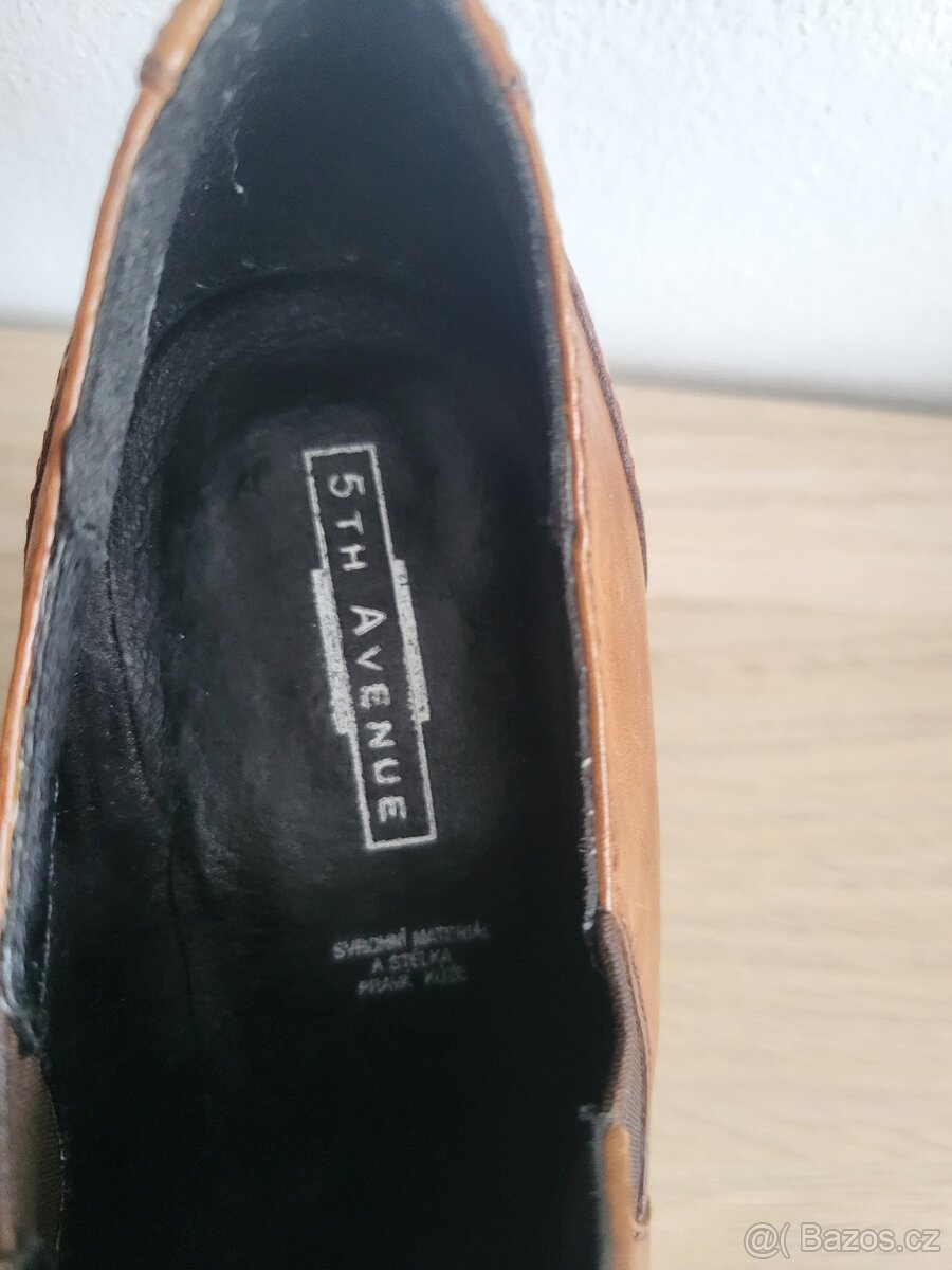 Kožené boty 5TH AVENUE, vel 37 - 4