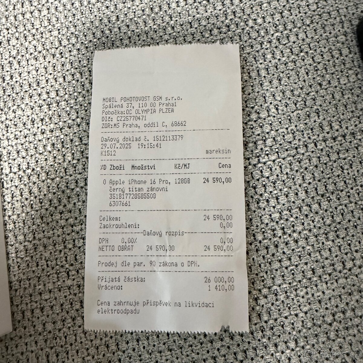 Apple iPhone 16 Pro 128 GB – TOP stav, baterie 100 %, záruka - 4