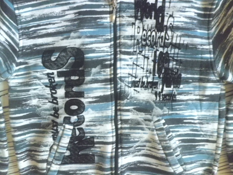 BEST BLOOD parádní teplejší žíhaná mikinová bunda s kapucí X - 4