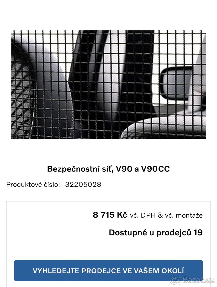 Zavazadlový prostor síť Volvo v90 - 4
