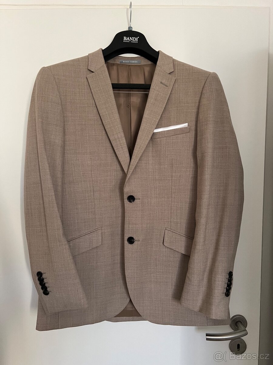 Pánský svatební oblek BANDI Pontarelli Sabbia (Slim Fit) - 4