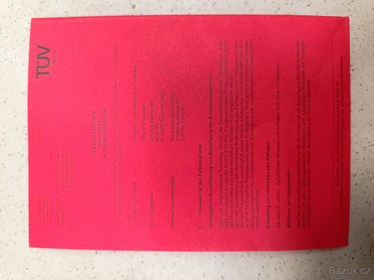 Zadní tlumič Ohlins 46 PRCLS - 4