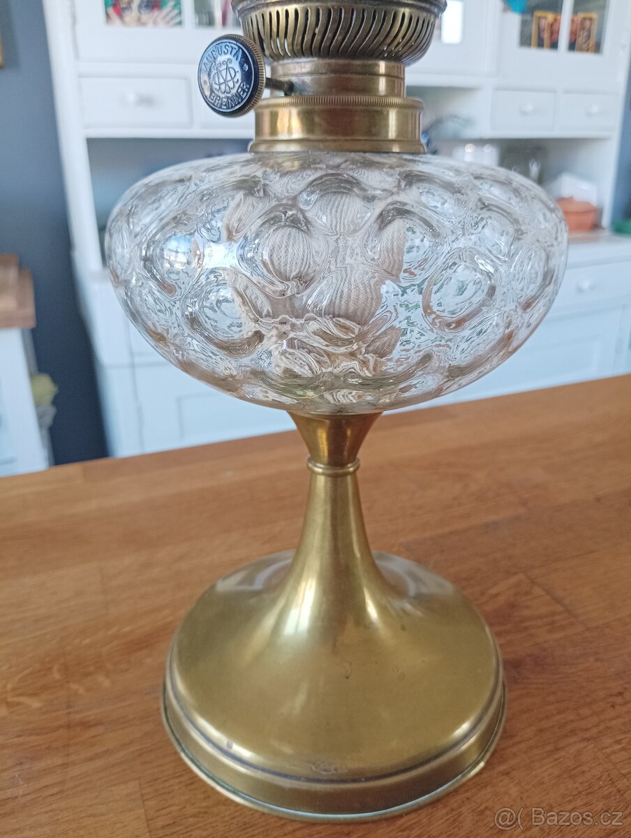 ART DECO STAROŽITNÁ PETROLEJKA AUGUSTA BRENNER, FRANCIE 1920 - 4