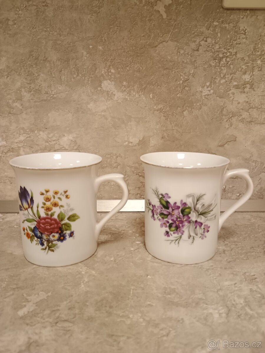 retro hrnky porcelán karlovarský... - 4