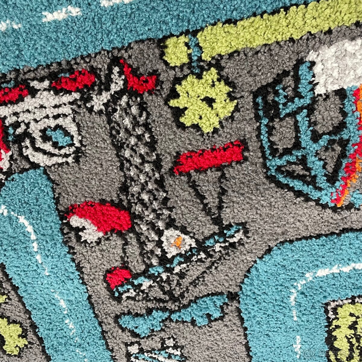 Dětský jemný koberec silnice 230 x 160 cm - 4