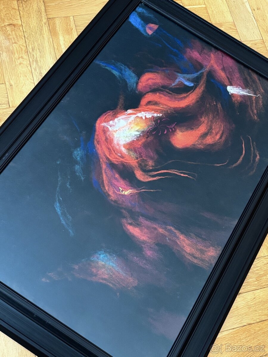 2 obrazy z česané vlny 100x70 cm - 4