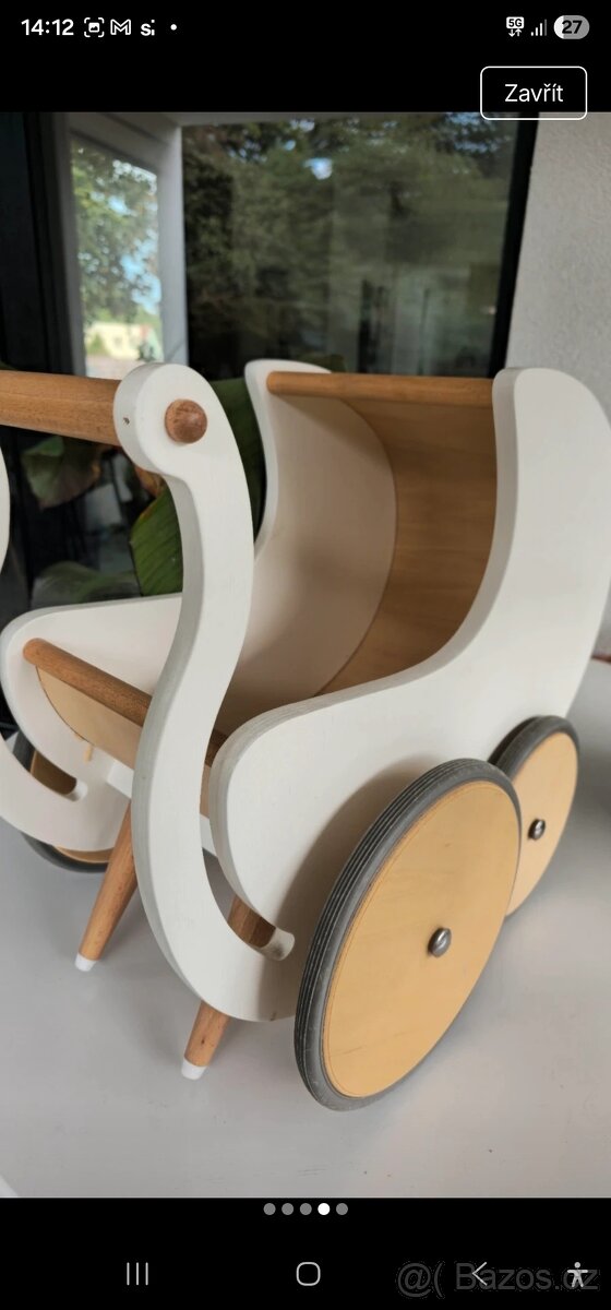 Dřevěný kočárek a choditko Kinderfeets - 4