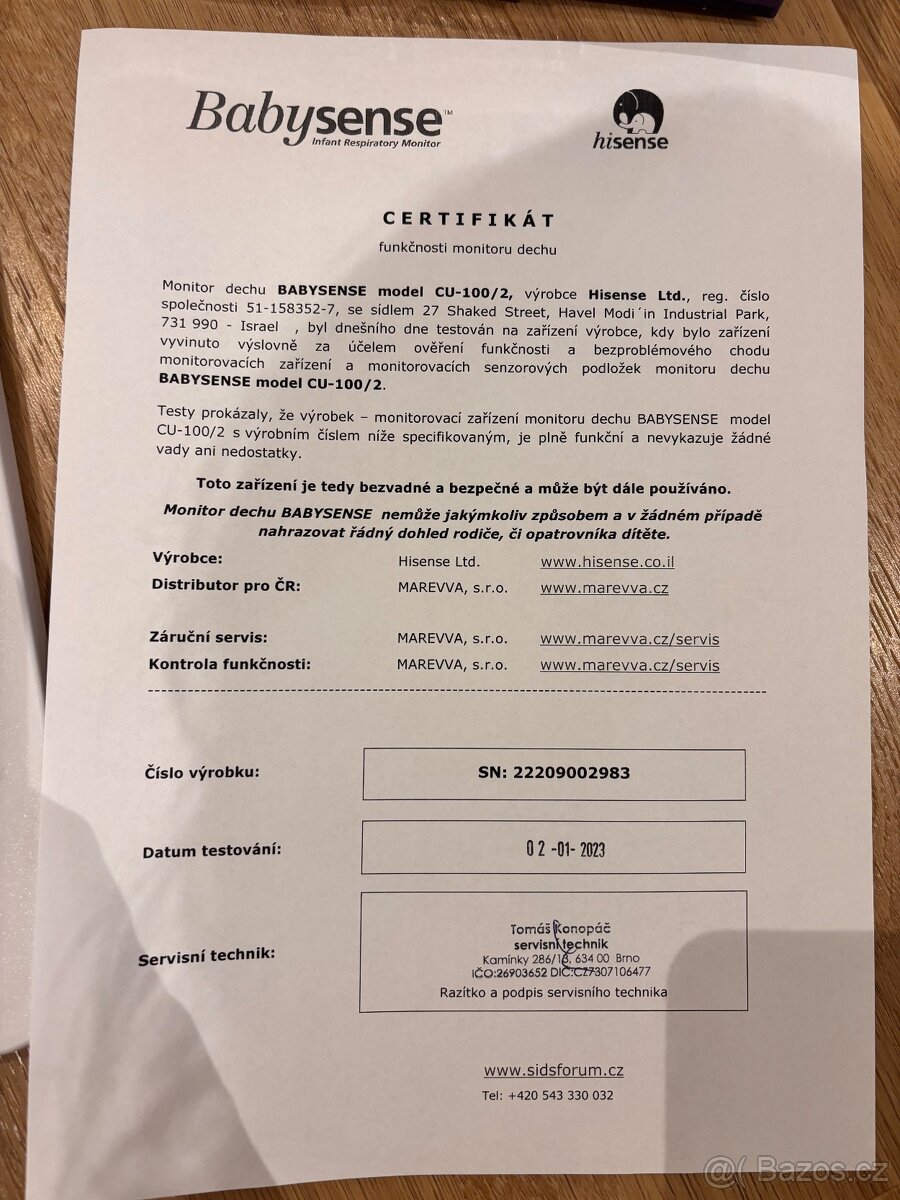 Monitoring dechu Babysense 2 pro - 4