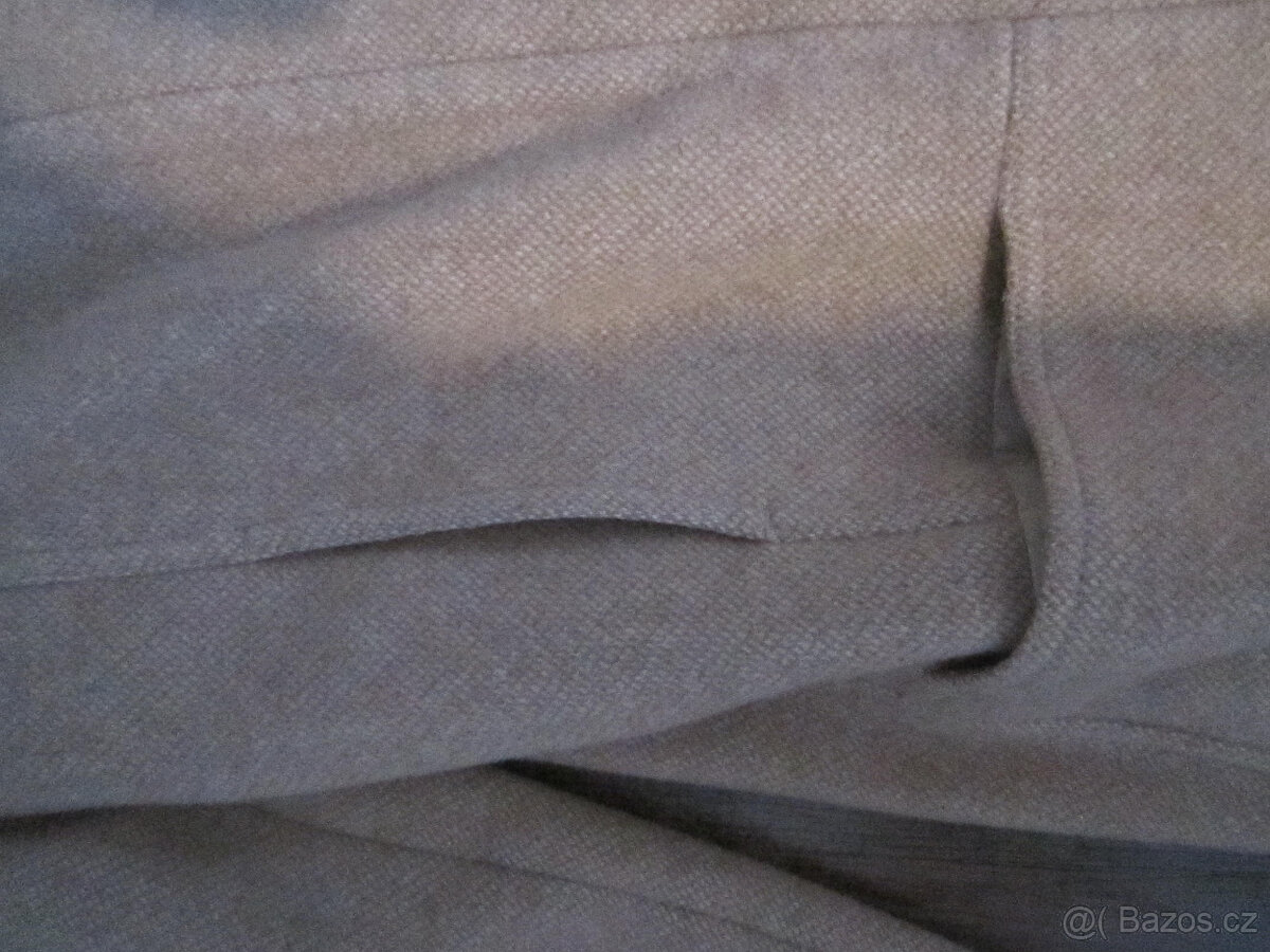 Béžový zimní kabát zn. Mango, L/40, 62% vlny - 4