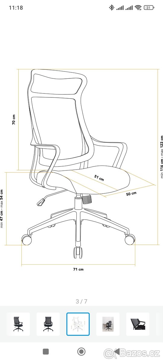 Kancelářská židle alza ergo chair dune 2 - 4