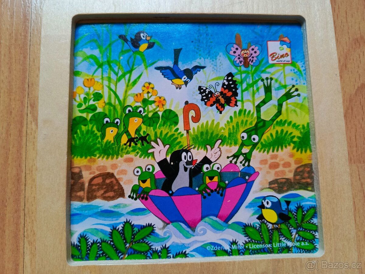 KRTEČEK S DEŠTNÍKEM - DŘEVĚNÉ PUZZLE - 4