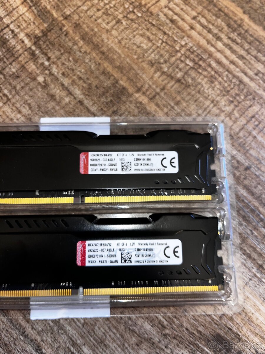 32gb RAM 4x8gb kingston hyperX fury DDR4 - 4