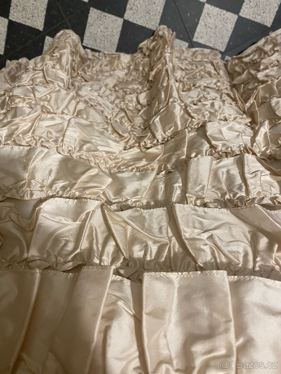 Nové společenské slavnostní svatební hedvábné luxusní šaty - 4