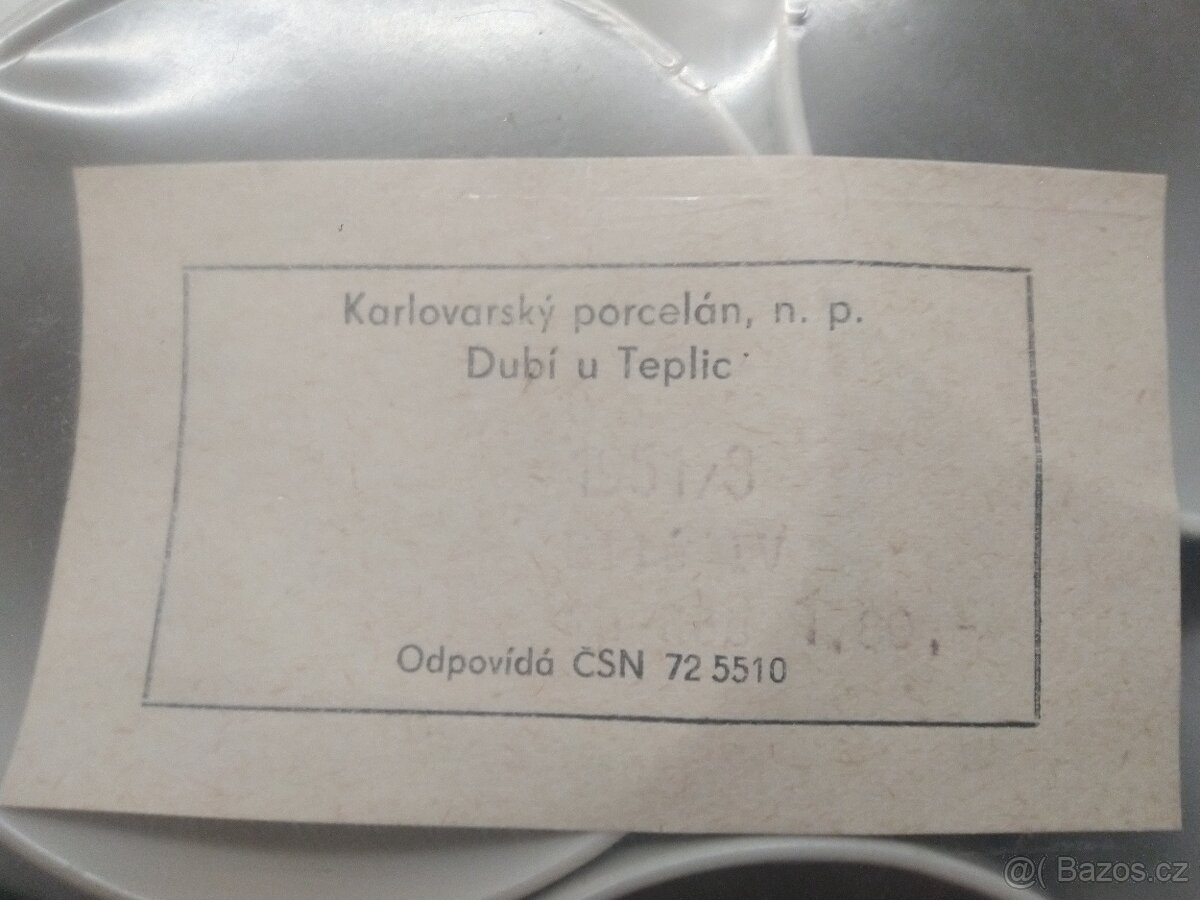 Hrnky Československo Karlovarský porcelán sada - 4