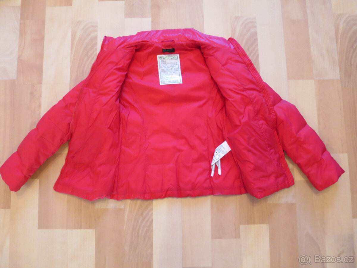 Dámská červená péřová bunda zn. U.C. of Benetton - 4