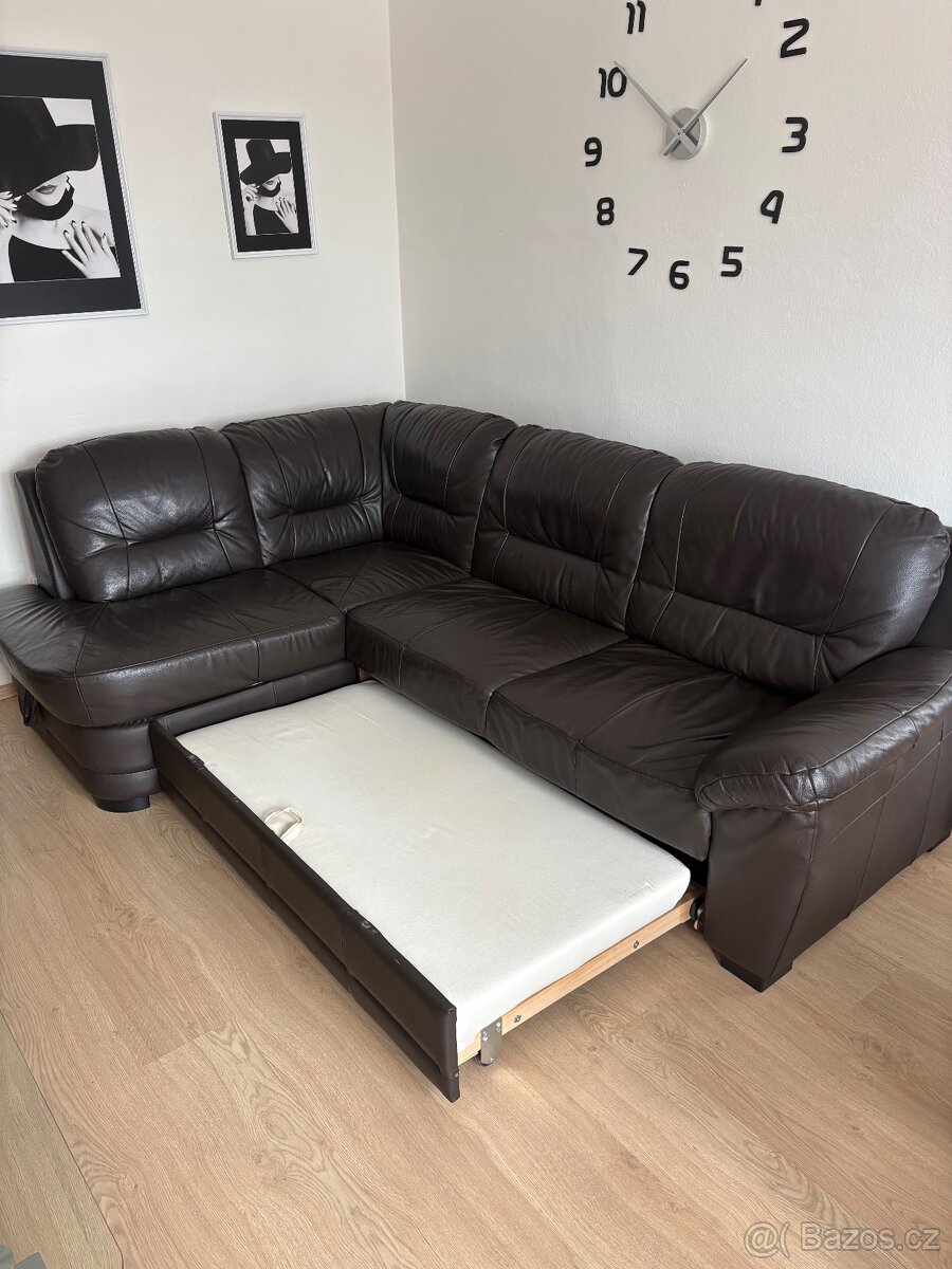 Kožená rohová sedačka - 4