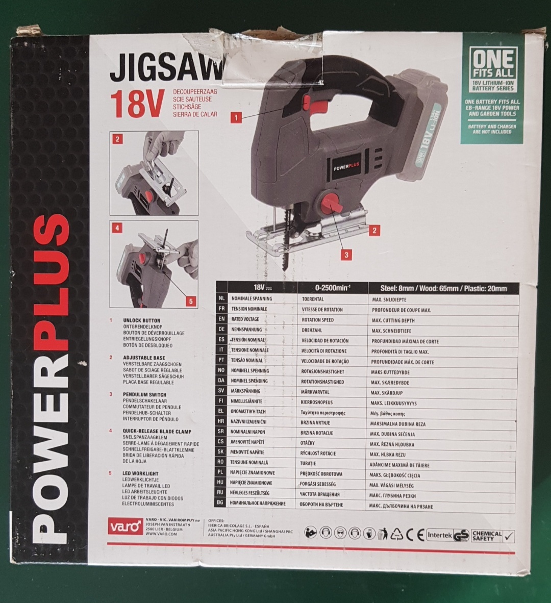 Přímočará pila 18V (bez akumulátoru) POWEB2530 - 4