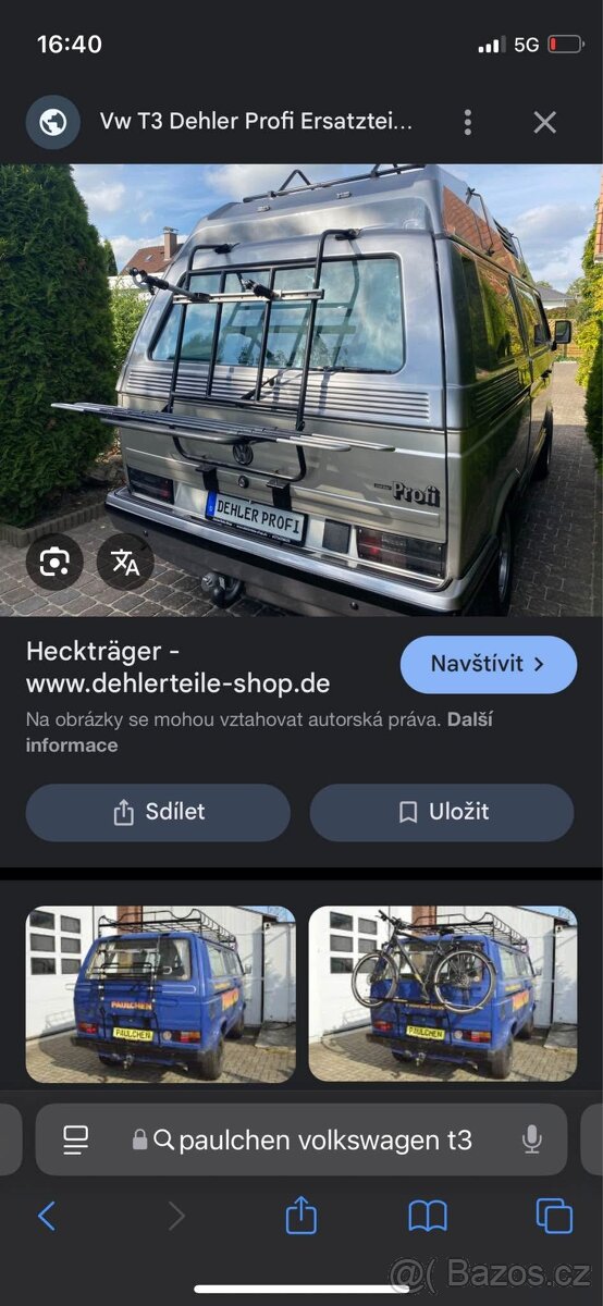 Nosič kol Paulchen System VW T3 - 4