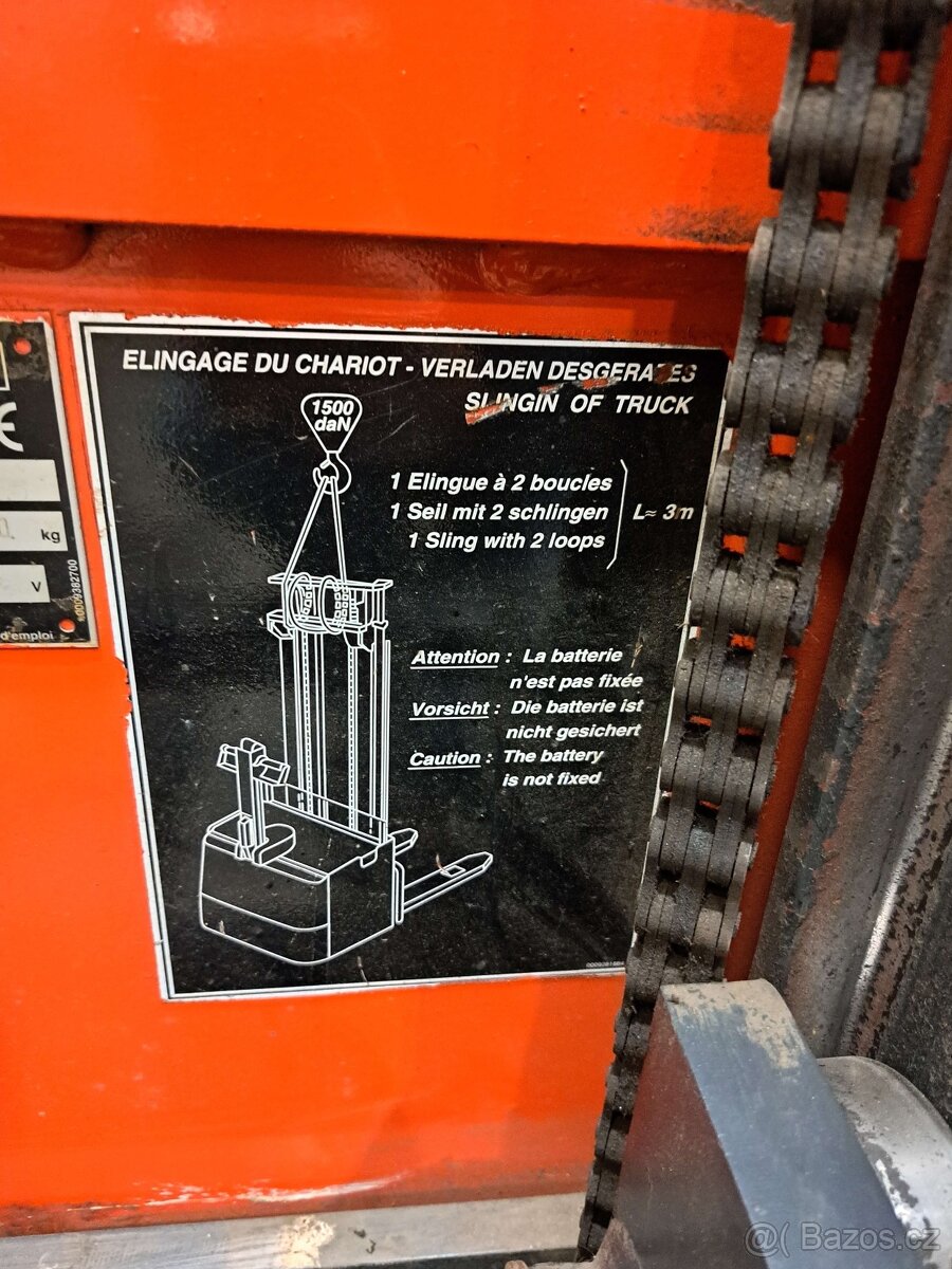 Elektrický paletový zakladač/vozík LINDE (Typ L14), Nosnost - 4