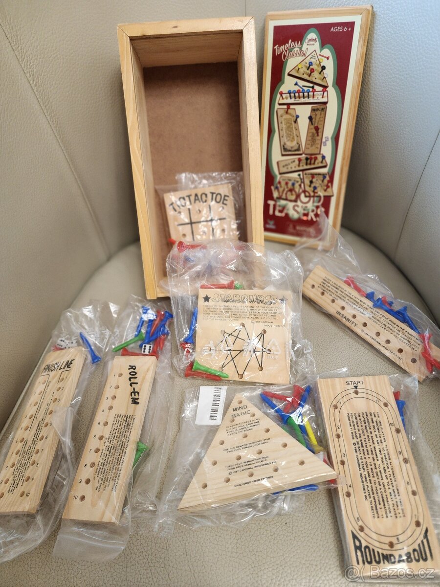 Wood teasers - anglicky, dřevěné hlavolamy - 4