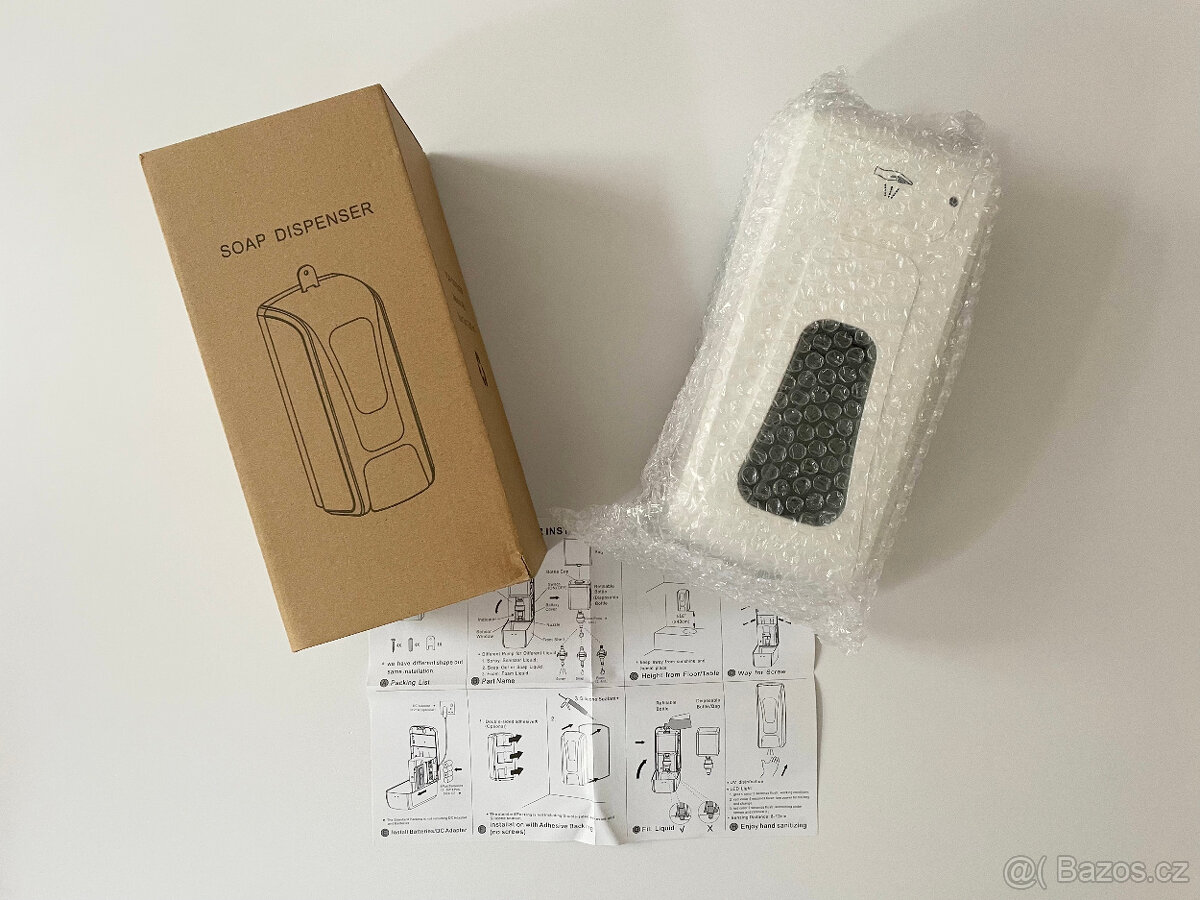 Bezkontaktní dávkovač mýdla/dezinfekce bílý 1000 ml - 4