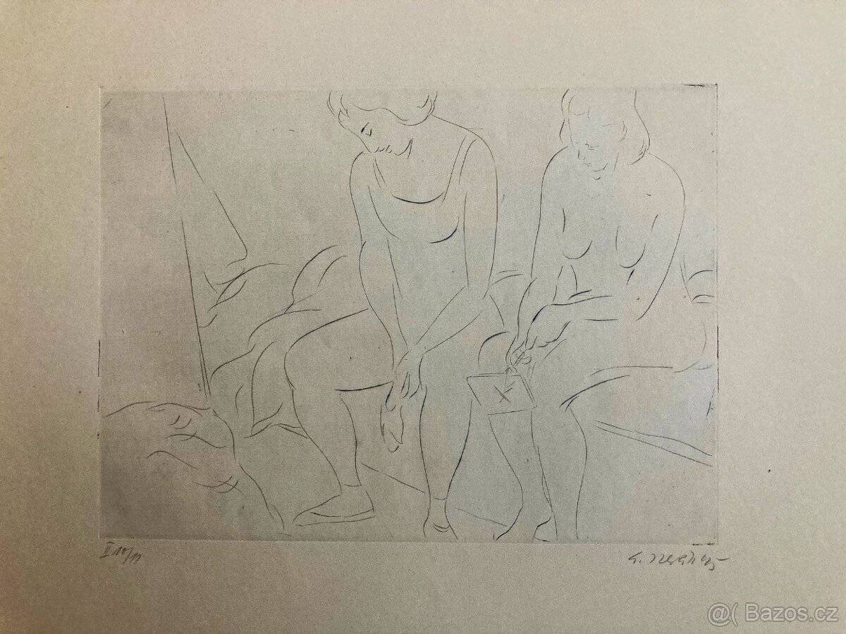 E. Nevan - Odpočívající tanečnice (12 grafík), 1946 - 4