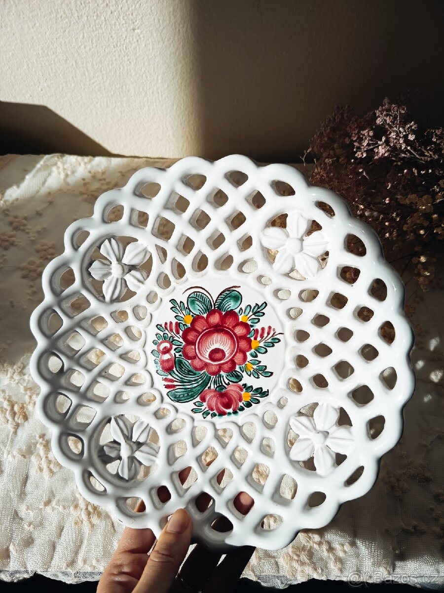 Tupeská keramika nástolec podnos - 4