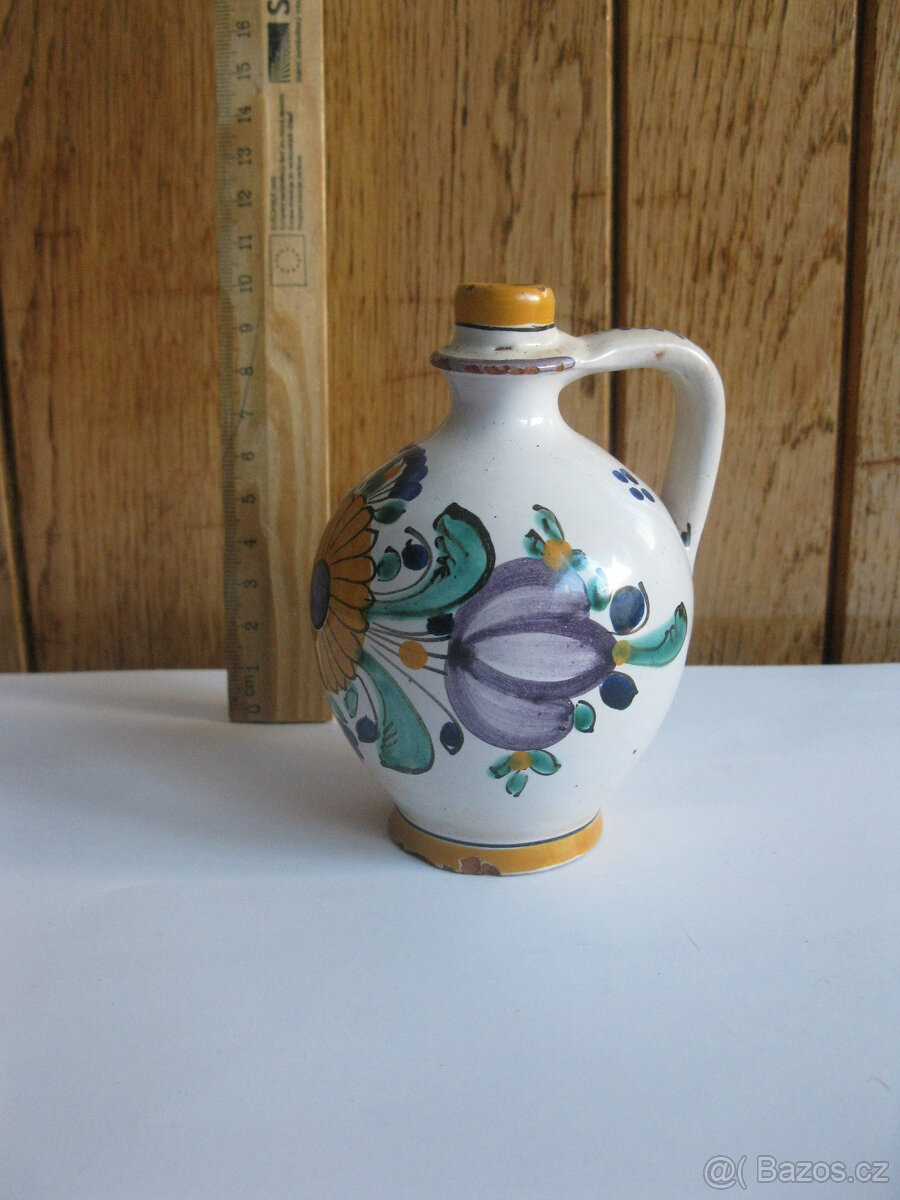 Retro mísa ,vázičky, keramické ,mosazné,broušená..skleničky - 4