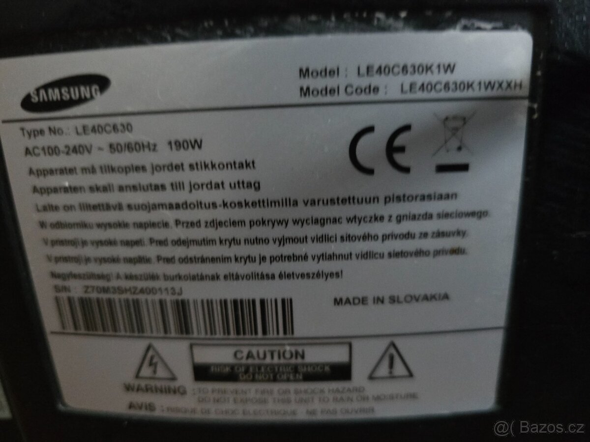 Televize TV Samsung LE40C630 101 cm ovladac - 4