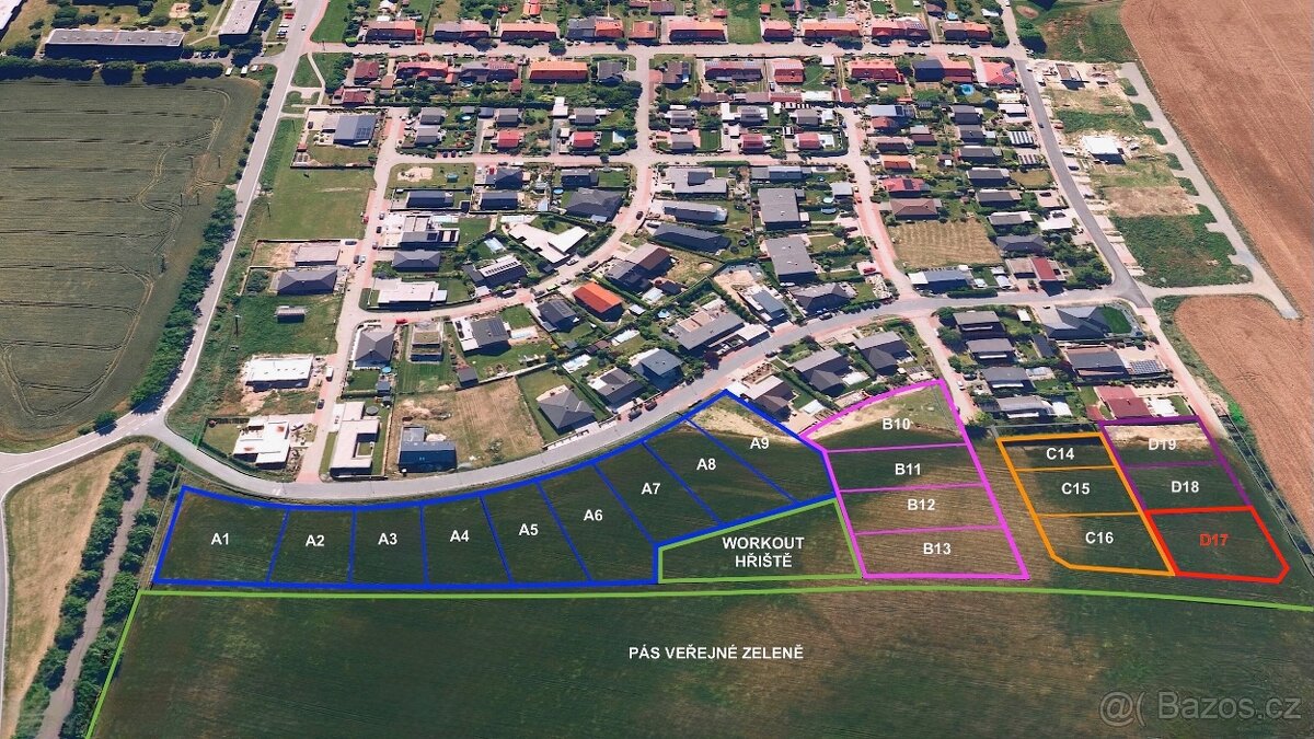 Stavební pozemek se sítěmi D17-Hrušovany u Brna- 988 m2 - 4