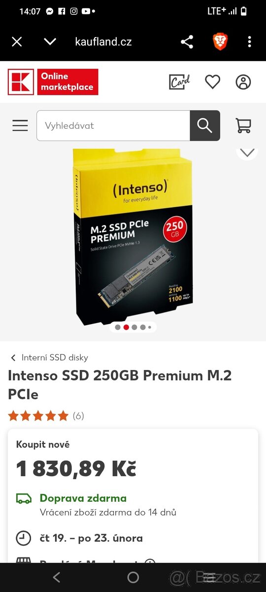 Intenso M.2 NVMe SSD 250GB - 4