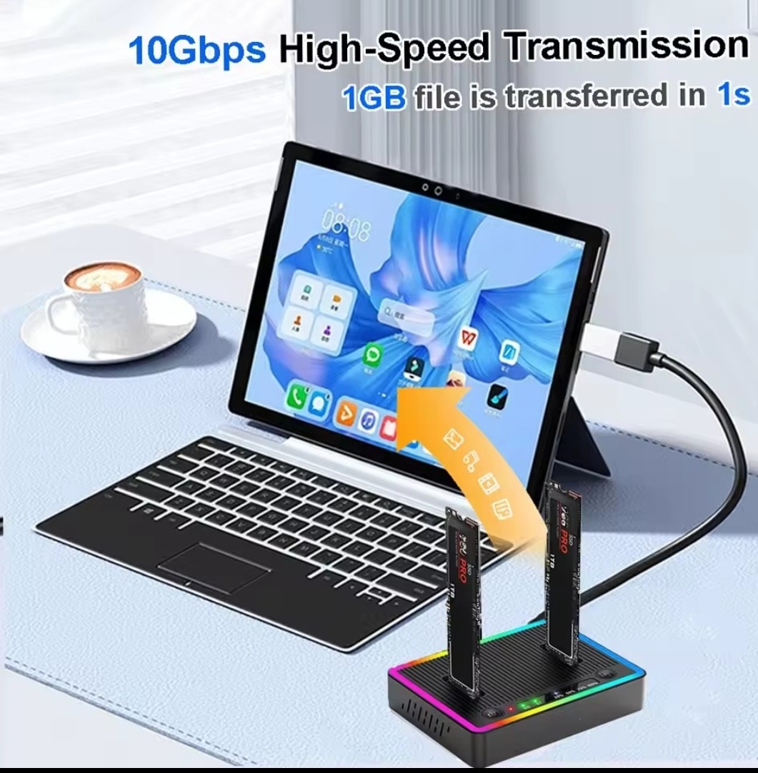 M.2 NVMe/SATA. Docking Station Offlinе klonování disků - 4