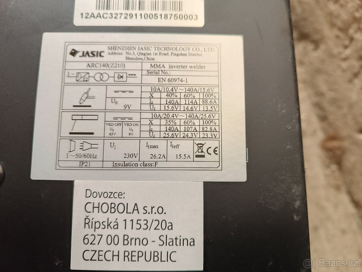 Svářečka Jasic 140 - 4
