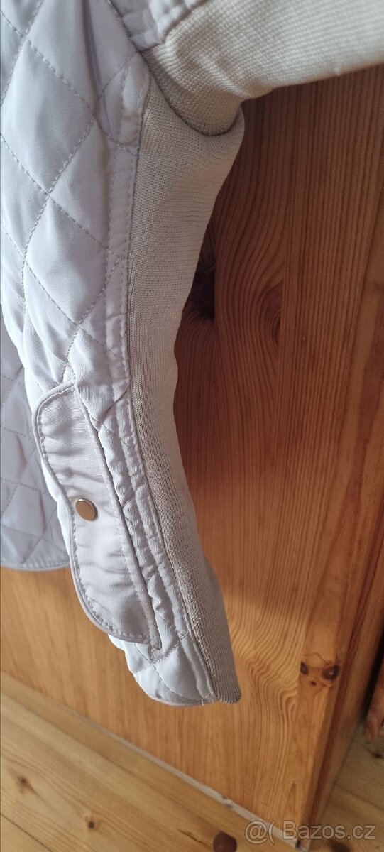 Dámská béžová prošívaná bunda - 4