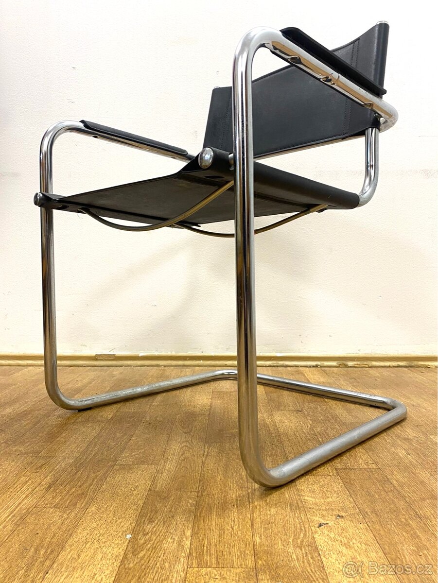 Retro židle chrom kůže — - 4