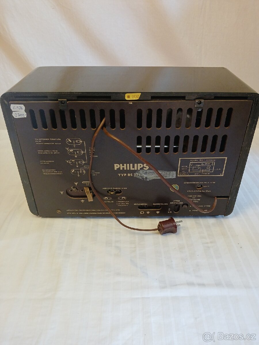 Starožitné radio Philips BS371 A - 4