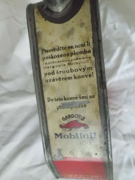 Vzácná Starožitná Plechovka GARGOYLE - MOBILOIL - Pěkná - 4