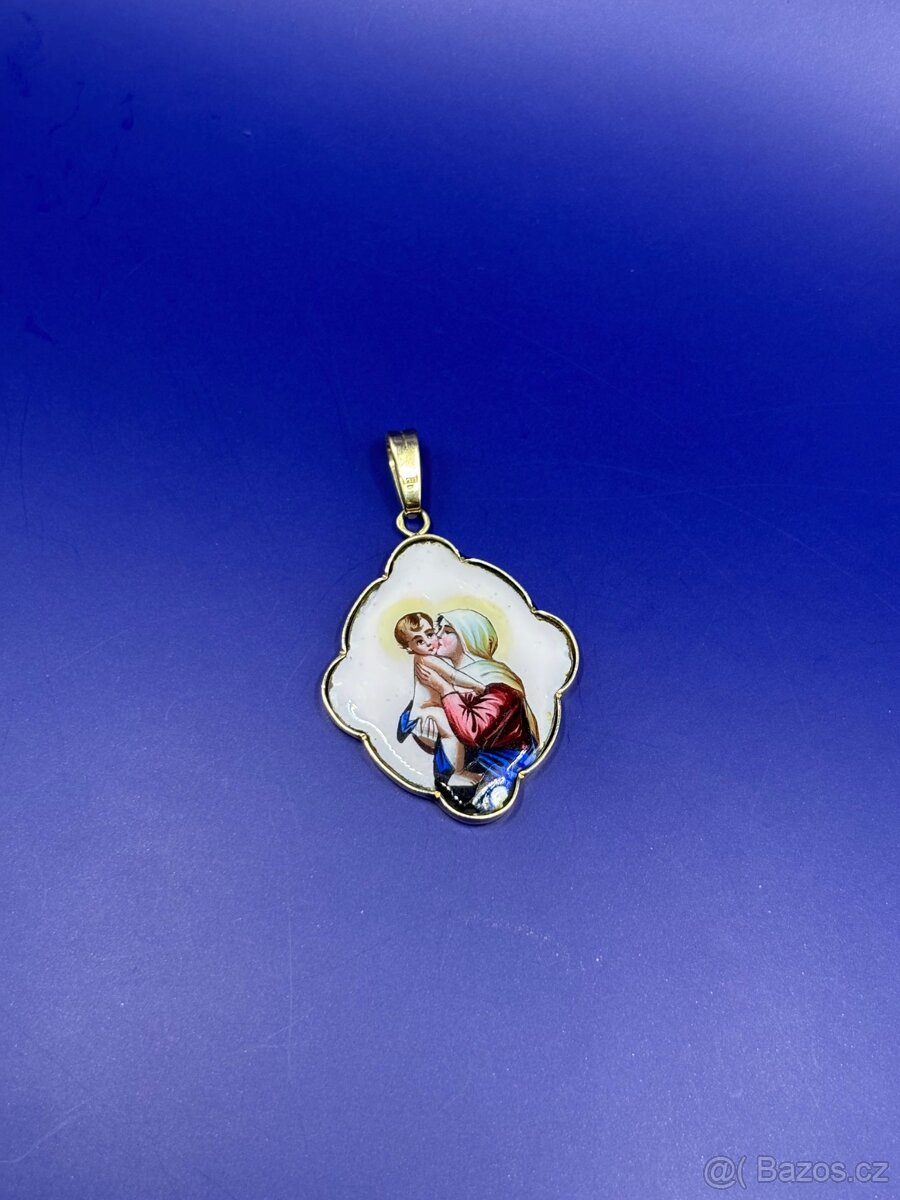 zlatý přívěsek 14 karátů,585/1000 - 4