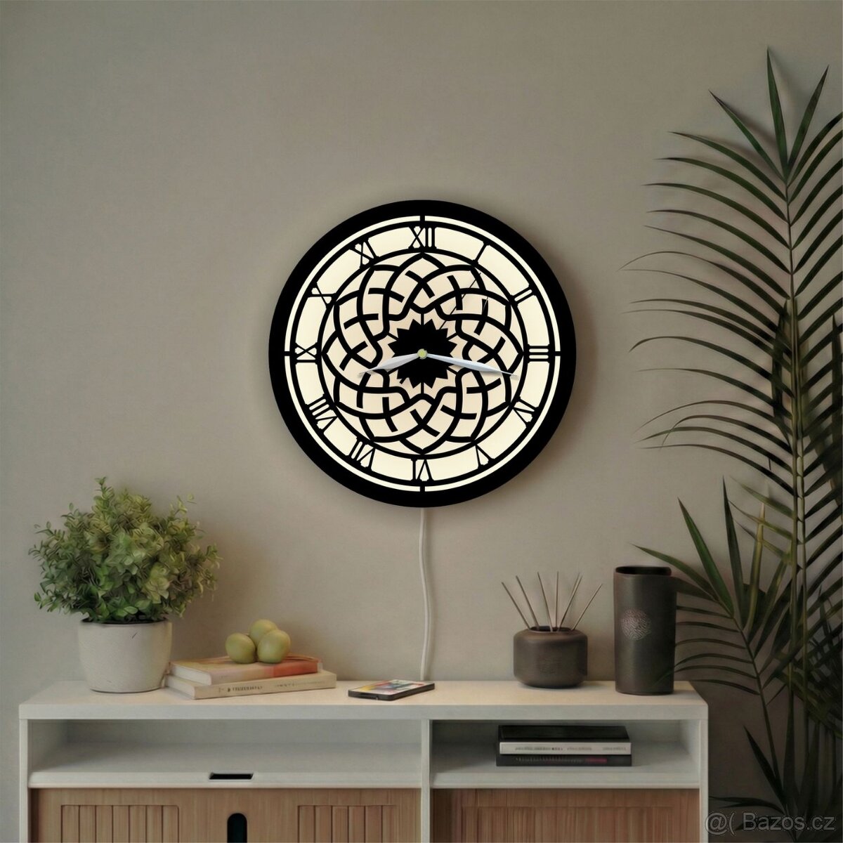 Nástěnné hodiny s LED podsvícením - 4