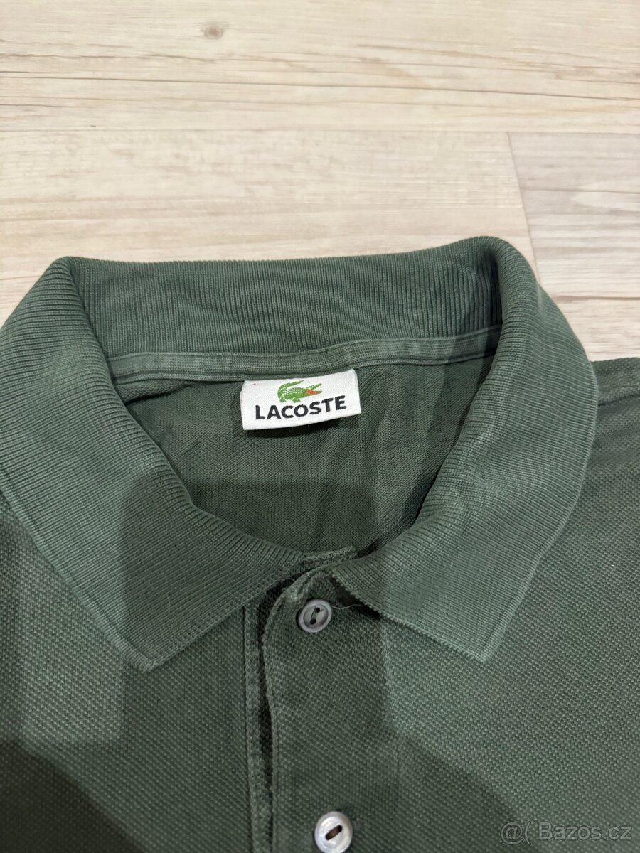 Lacoste zelené polo tričko - 4