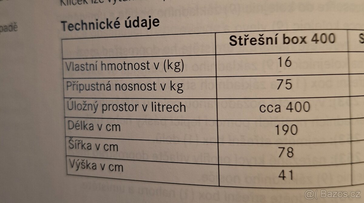 Střešní box vč. příčníků MERCEDES BENZ originál - 4